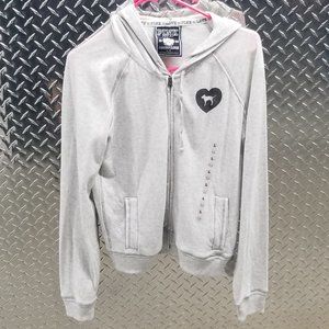 PINK Victoria's Secret GrayFull-Zip Hoodie